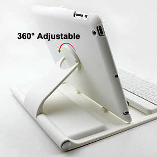 Adjustable 360 Degree Rotatable Case Stand with Bluetooth Keyboard for iPad 2&3