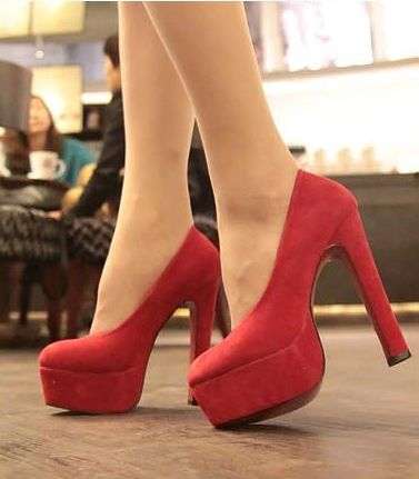 Ladies Suede Super High Thick Heeled - 7 Color