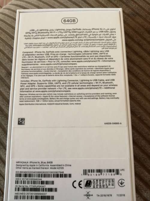 Iphone Xr Blue 64GB - Brand new