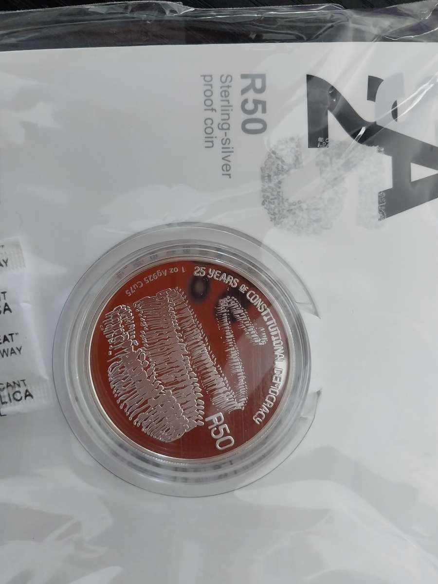 1 x Silver R50 25 Years of Democracy