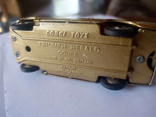 corgi. Triumph herald coupe. bumper corners broken off