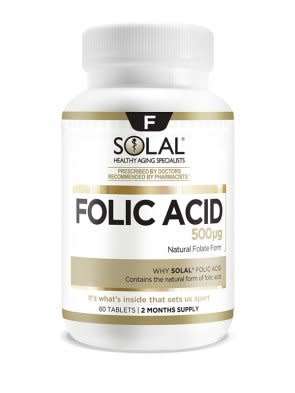 Solal | Folic Acid 500mcg | 60 Capsules