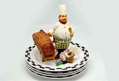 The Chef, his Wife and The Dinner Plates