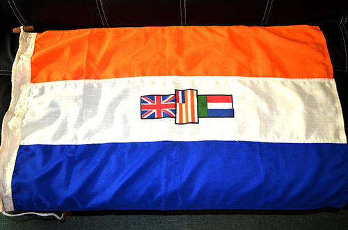 Linen South African Flag with lanyard