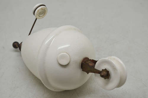 Victorian style Porcelain & Brass Weighted Ceiling Light Lamp Pendulum Pulley