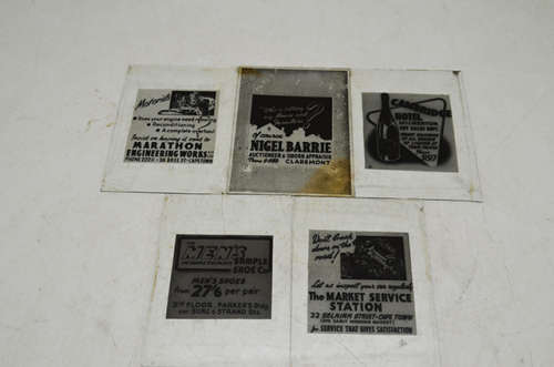 Remember adverts at the bioscope?  5 original glass slides featuring Cape Town Businesses