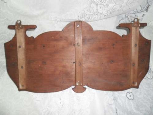 Vintage Wood Pipe Rack Display Stand Holds 8 Tobacco Pipes