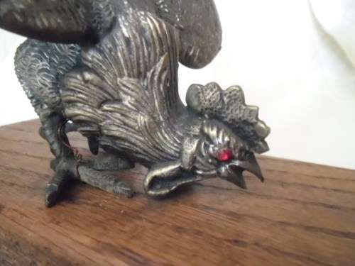 Large vintage Brass pair of table Fighting Cocks. Circa 1950's