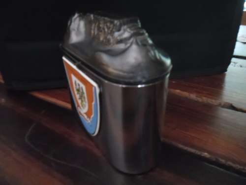 Bilingual Barclays DCO Table Mountain money box. Made in South Africa by Fuchsware