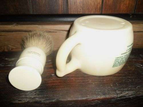 Vintage Seaforth Heather Shaving Mug and Royal Pure Badger Shaving Brush