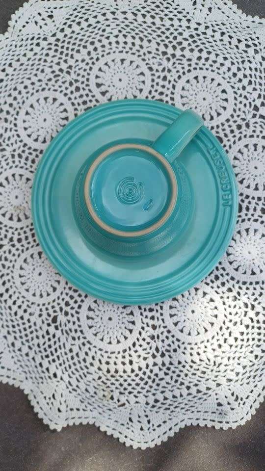 Pair of Le Creuset Cappuccino Cup & Saucer sets