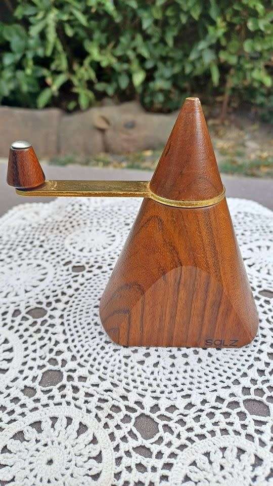 Mid-Century Zassenhaus Salt Mill, Beech Wood. Made in West Germany