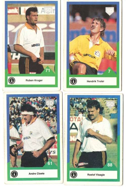 1992 Sports Deck Rugby Cards Bankfin Currie Cup