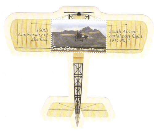 100th Anniversary of the first South African aerial post flight 1911 - 2011 Miniature sheet