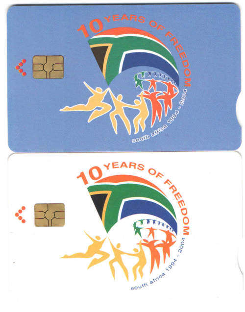 Telkom Phonecard set of 2 - 10 Years of Freedom (TCAU)