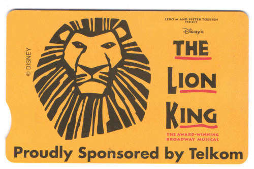 Telkom Phonecard - The Lion King (TNCX)