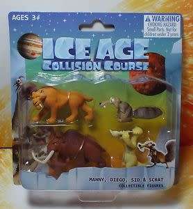 Ice Age 5 Collision Course Animal Toys - Pack of 4 - Manny Diego Sid Scrat