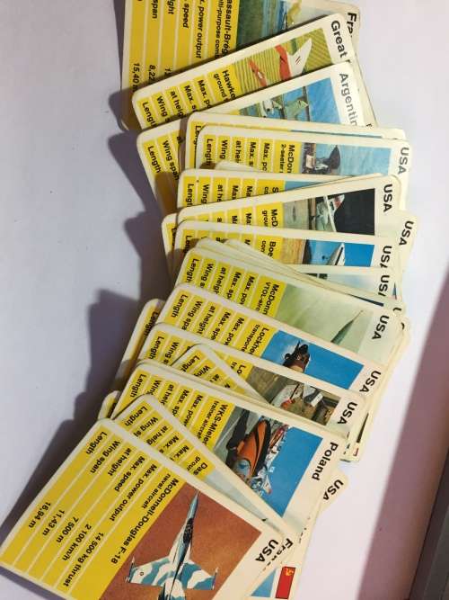 Vintage Super Trumps Military Aircraft cards