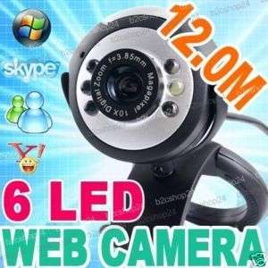 12.0Mega Pixel HD USB Webcam With 6 LED+MIC