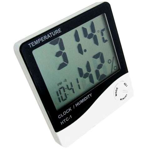 LCD Digital Temperature Humidity Meter Hygrometer Clock