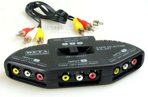 3-Port AV VIDEO GAME SELECTOR SWITCH