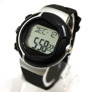 Pulse Heart Rate/Calorie Counter Sports Watch -Mens/Ladies - BLACK
