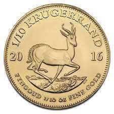 1/10 OZ GOLD KRUGERRAND in capsule