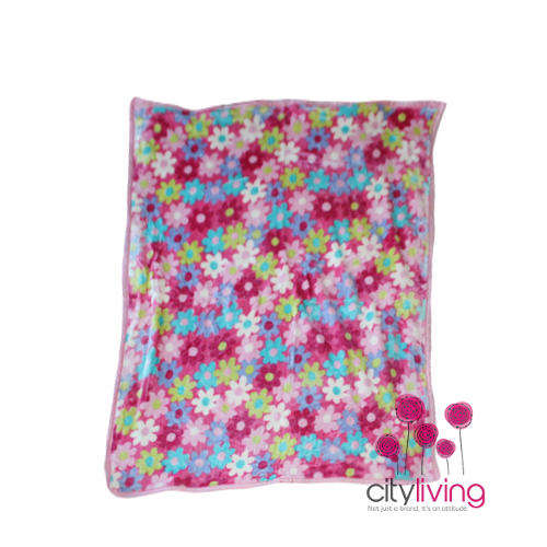 Pink Flower Print - Three Quarter