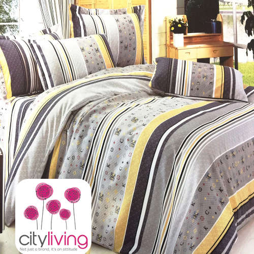 100 % Cotton 6 Pce Duvet Set - Queen Bed