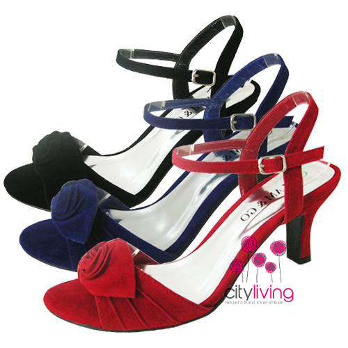 Glam & Go Suede Sandal - Black - Size 4