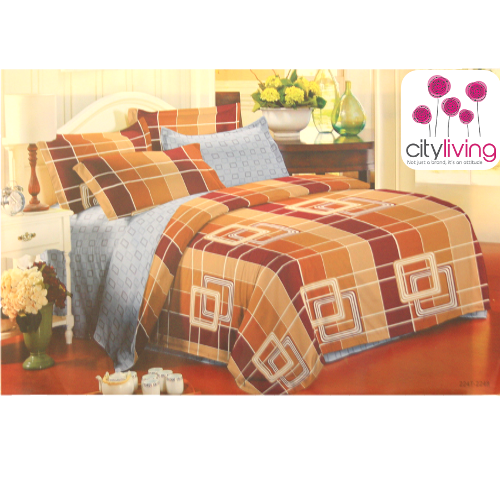 5 PCE DUVET COVER SET - ECONOMICAL RANGE - BEDDING - QUEEN SIZE