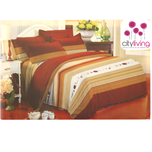 5 PCE DUVET COVER SET - ECONOMICAL RANGE - BEDDING - QUEEN SIZE