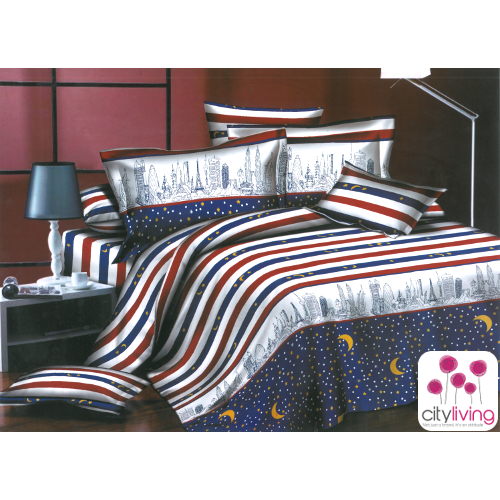 5 Piece Duvet Cover Set - Economical Range - Queen size