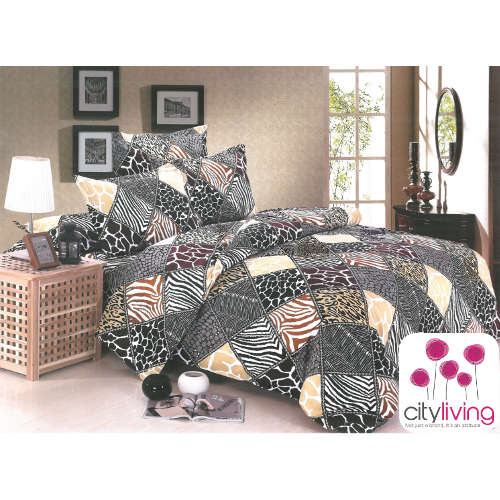 5 PCE DUVET COVER SET - ECONOMICAL RANGE - BEDDING - QUEEN SIZE