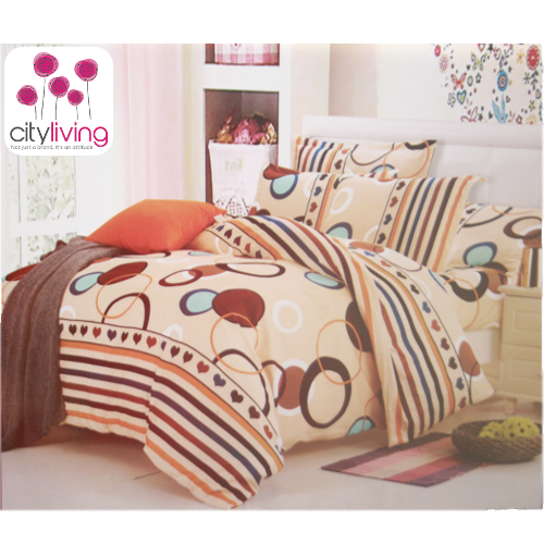 5 PCE DUVET COVER SET - ECONOMICAL RANGE - BEDDING - QUEEN SIZE