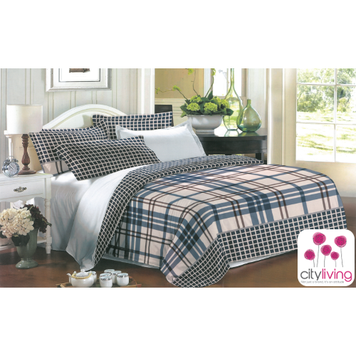 6 Piece Duvet Cover Set - Economical Range - Queen Bed Size