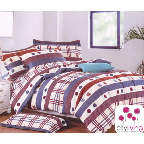 5 Piece Duvet Cover Set - Economical Range - Queen Bed Size