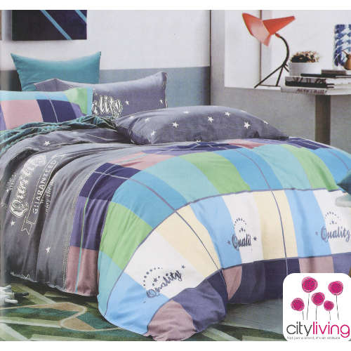 6 Piece Duvet Cover Set - Economical Range - Queen Bed Size