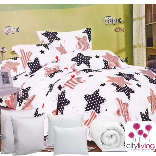 10 Piece Duvet Cover Set - Economical Range - Queen Bed Size