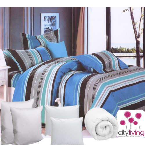 10 Piece Duvet Cover Set - Economical Range - Queen Bed Size