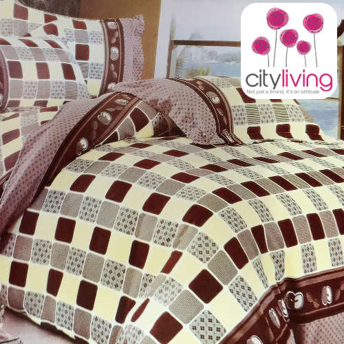 5 Piece Duvet Cover Set - Economical Range - Queen Bed Size