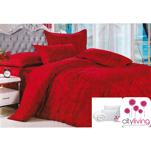 7 Piece Combo Set - Bedding in a Bag - Inners & Duvet Cover - Cotton - Premium Range - Queen Bed