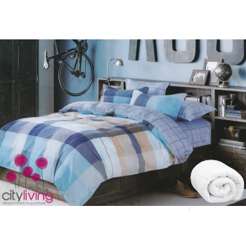 5 Piece Premium Range Combo Set - Cotton - Duvet Cover & Other Linen - Queen Bed Size