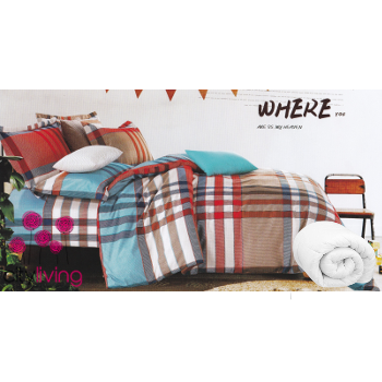 5 Piece Premium Range Combo Set - Cotton - Duvet Cover & Other Linen - Queen Bed Size