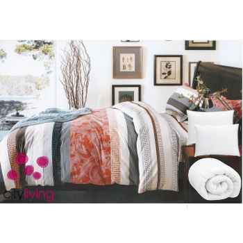 7 Piece Premium Range - Cotton - Duvet Cover & Other Linen - Double Bed Size