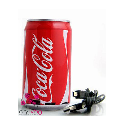 Coca Cola Soda Can USB Portable Speaker - Radio - MP3
