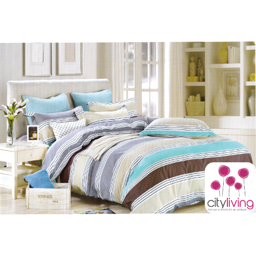 4 Piece Duvet Cover Set - 100% Cotton