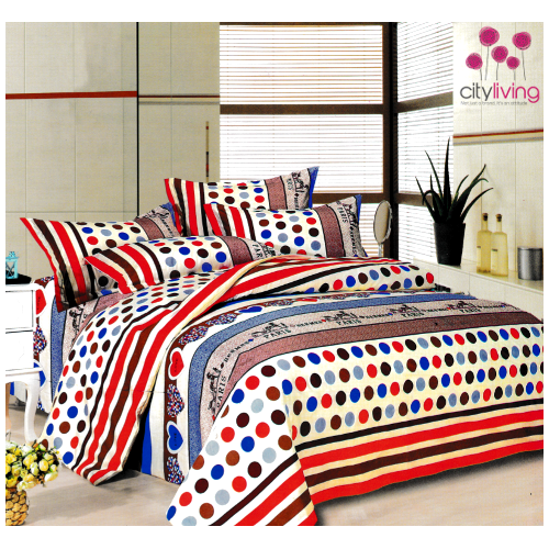 6 Piece Economical Duvet Cover Set - Double