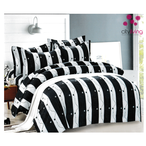 6 Piece Economical Duvet Cover Set - Double