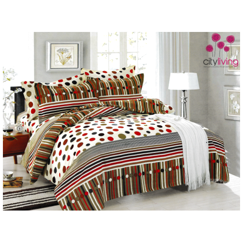 6 Piece Economical Duvet Cover Set - Queen